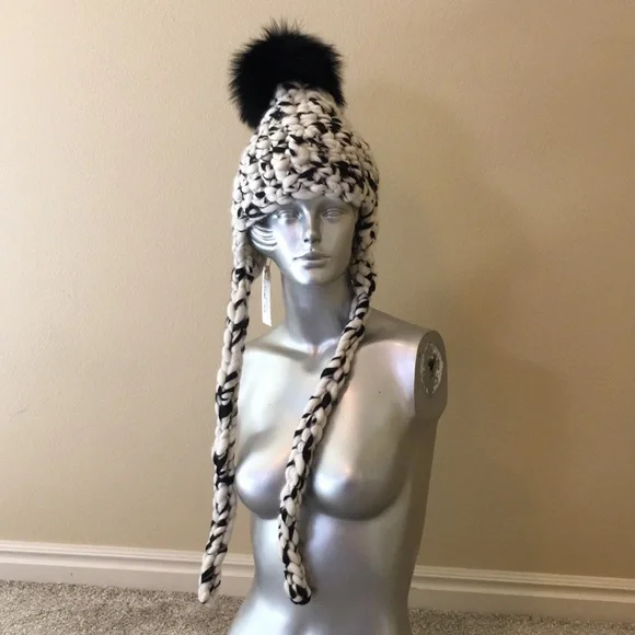 Mischa Lampert Nolita Hat White/Black Blend - Picture 2 of 16